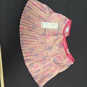 Floral Pleated Skirt